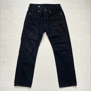 Levi's Men's 501 Original Fit Jeans 32x30 Black Wash Straight Leg Button Fly